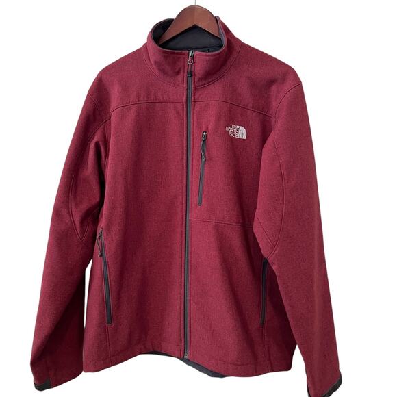 The North Face Apex Soft Shell Jacket Heathered Red L - Picture 1 of 7